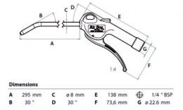 Pistole ad aria compressa 1-4 BSP femmina, estese - Air-Boy_tekening