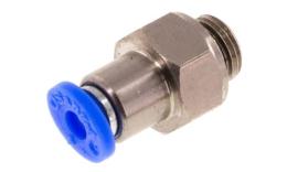 Non-return valve with cylindrical external threaded hose