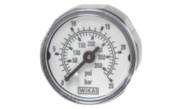 Mini pressure gauge horizontal, class 4.0