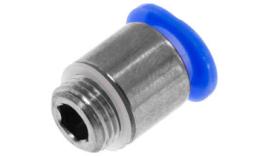 Acoplamento roscado push-in reto, 6 mm, M8 x 0,75, conexão fina, mini Acoplamento roscado push-in reto, 6 mm, M8 x 0,75, conexão fina, mini