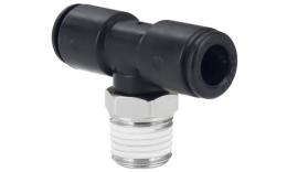 Top line push-in T-connector, tapered thread