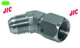 Ginocchio avvitabile 45 con filettatura JIC - Acciaio inox Ginocchio avvitabile 45 con filettatura JIC - Acciaio inox