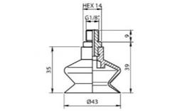 VF43 drawing suction cup