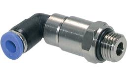 Knee - plug-in coupling with cylindrical thread and two ball bearings