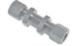 Straight bulkhead transit, compression fitting Galvanized steel