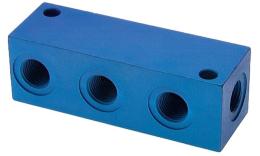 Verteilerblock 4-fach - M5 bis 1/2 ''