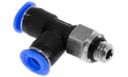 Złączka śrubowa L z O-ringiem, 4mm, M6, mini