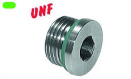 Plug with UNF wire up to 345 bar - stainless steel