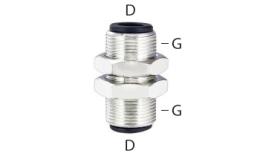 Top line Straight push-in bulkhead coupling - size Top line Straight push-in bulkhead coupling - size