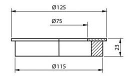 Schiuma di ricambio per ventosa 110 mm, EPDM