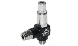 Air saving valve with plug connection