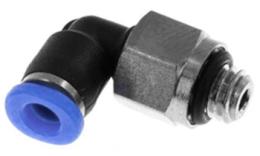 Knie push-in inschroefkoppeling O-ring, 3mm, M5, mini Knie push-in inschroefkoppeling O-ring, 3mm, M5, mini