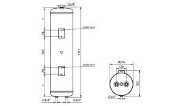 Aluminium ketel 60 L - Tekening