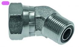45 ORFS Knee Drawing coupling - Steel galvanized