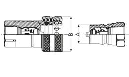 Hydraulische koppeling ISO 7241-1B Drawing.png