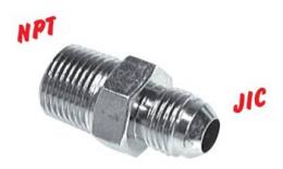 Double nipples with NPT thread JIC thread Galvanized steel