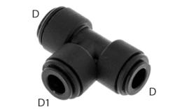 T coupling push-in food - dimensions