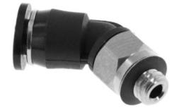 Accouplement à visser au genou à 45 degrés avec joint torique, 4mm, M5, mini