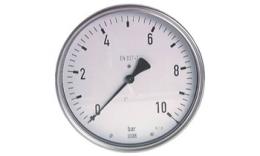 Pressure gauge horizontal Ø 160 mm chrome nickel steel - brass, robust, class 1.0