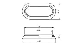 Oval suction cup, diameter 445x216 m
