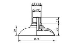 Drawing flat suction cup VC74