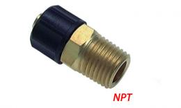 Straight screw-in coupling with NPT thread - brass