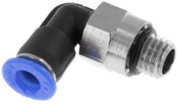 Knie push-in inschroefkoppeling O-ring, 4mm, M7, mini Knie push-in inschroefkoppeling O-ring, 4mm, M7, mini