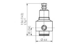 Druckregler, Kv-Wert bis 0,5 m³ / h, bis 500 l / min