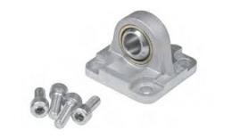 Rear hinge male with ball joint, for pneumatic cylinders ISO 15552