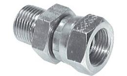 Adjustable adapter nipple with gas thread 60 ° universal seal cone Galvanized steel