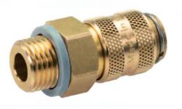 NW 5 quick coupling with male thread Brass