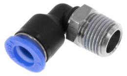 Knie push-in inschroefkoppeling conische draad, 6mm, R 1-8'', mini Knie push-in inschroefkoppeling conische draad, 6mm, R 1-8'', mini