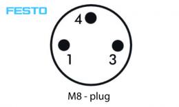 Electrovanne FESTO - Symbole de commutation fiche M8 (3 pôles)