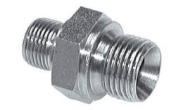 Double nipples with gas thread (60 ° universal seal cone) Galvanized steel