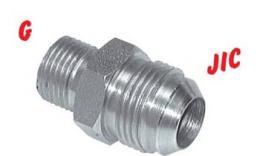 Double nipples with G-gas wire, JIC wire