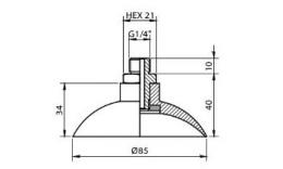 Drawing Flat Suction Cup VC85