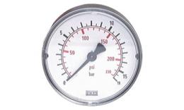 Pressure gauge horizontal Ø 40, 50, 63 mm (standard thread), class 2.5