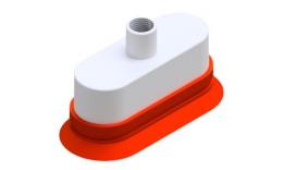 Oval suction cup, 300x140 mm, Polyurethane