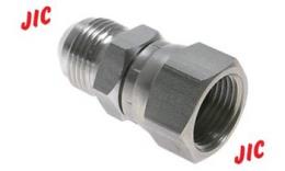 Stainless steel - Reducing nipple with JIC-thread-G-thread