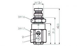 Reguladores de pressão – mini 75 l/min_Desenho