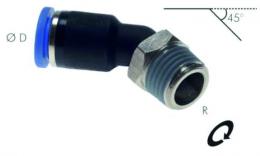 IQS - Push in fitting 45°, conical thread