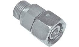 Adjustable screw-in compression fitting (gas thread) with seal