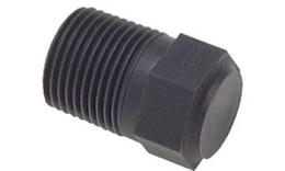 Plug with external hex and conical stainless steel thread