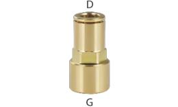 Straight push-in coupling, female thread, Foodline - dimensions Straight push-in coupling, female thread, Foodline - dimensions