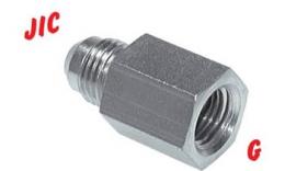 Galvanized steel - Gradient nipple with JIC-thread-G-thread