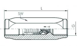 Hydraulisches Rückschlagventil aus Edelstahl bis 350 bar