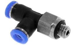 Złączka śrubowa L z O-ringiem, 3mm, M5, mini