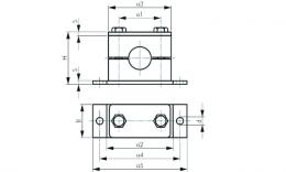 double pipe clamp drawing