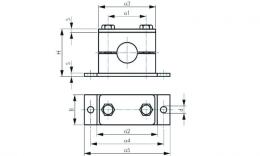 double pipe clamp drawing