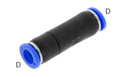 Válvula antirretorno con conexión push-in - dimensiones